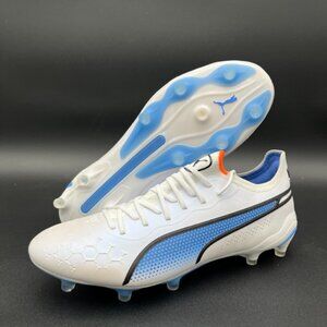 Puma King Ultimate FG AG Soccer Cleats Shoes White 107097-01 Mens Size 8 NEW